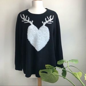 MOVING SALE Black and White Christmas Sweater